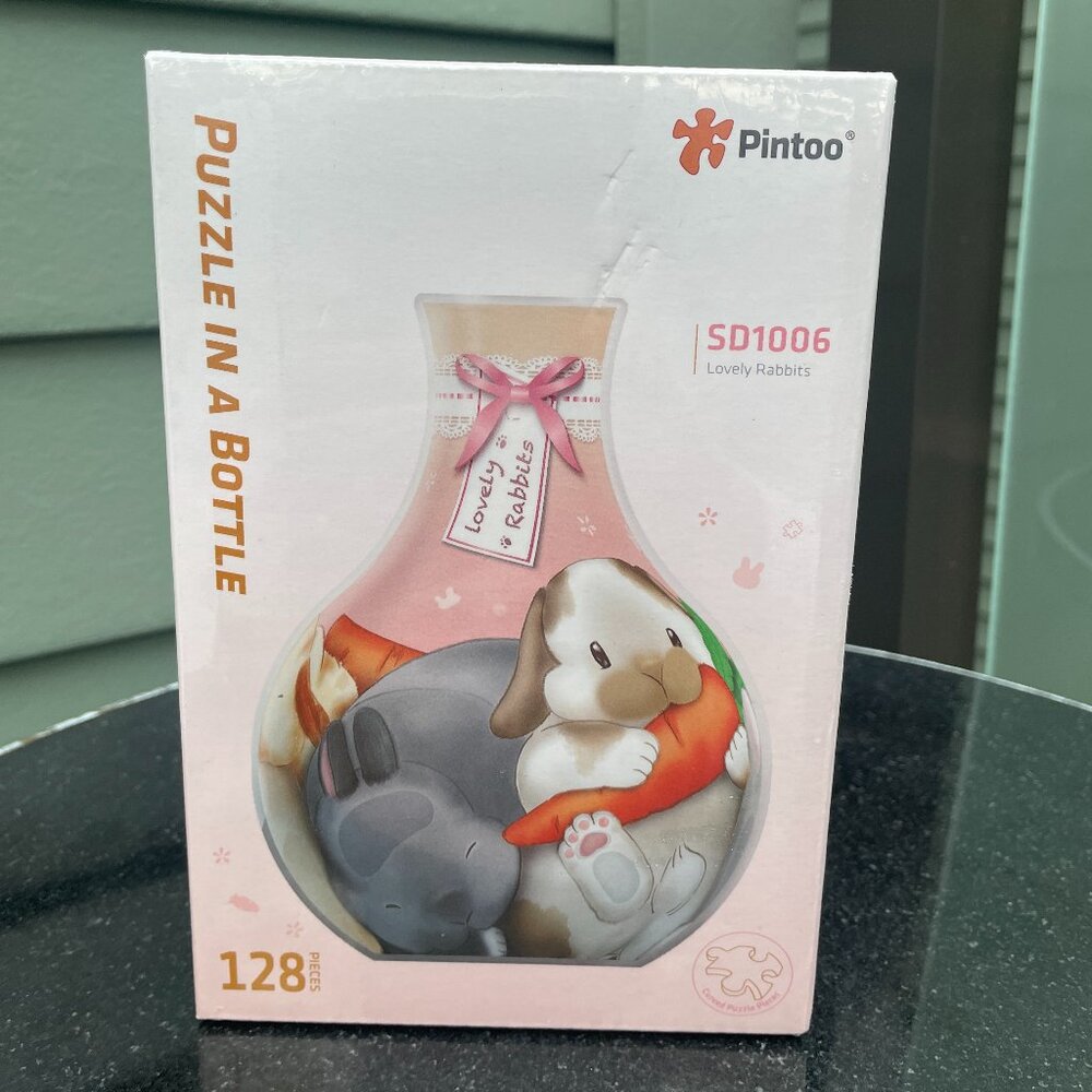 Pintoo Bunny Rabbit Puzzle in a Bottle SD1006 Brand New Sealed